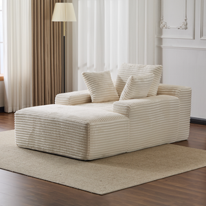 Sofá de 2 Plazas de Piel Sintética de Lujo, Sofá Modular Extra Grande con Cojín de Muelles Ensacados para Dormitorio o Apartamento - Product Image 1