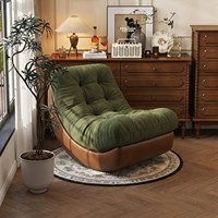 Fauteuil à bascule Tenghang Moon, canapé inclinable en suède avec ottoman pour salon, chambre à coucher, meubles de relaxation