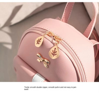 Ransel kulit PU bergaya wanita, desain Modern tahan lama dengan penutup ritsleting untuk penggunaan musim panas harga bagus