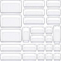 Boîte de rangement de bureau en plastique JX pour maquillage, papeterie, cosmétiques, organiseur de tiroir de cuisine