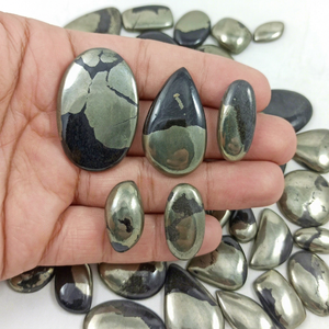 Natural Loose Pyrite Cabochon Gemstone from Manufacturer Online <b>Crystal</b> Seller Custom Silver Jewellery - Product Image 1