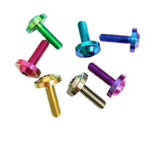 Vis à tête plate en alliage de titane de classe 10 Tmj pour modification de moto, série M6 tête 13 mm, vente directe d'usine - Product Image 2