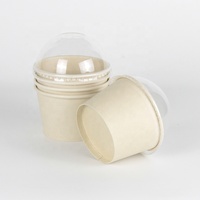 Tasse en papier jetable écologique, 10 pièces, 4oz 6oz 8oz 12oz 16oz 20oz 26oz, pour la crème glacée, le yaourt et les aliments froids faits par Double doublure en PLA