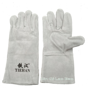 Tiehan Cowhide Welding <b>Gloves</b> Double Layer Full Palm Heat Resistant For Welding Industry - Product Image 1