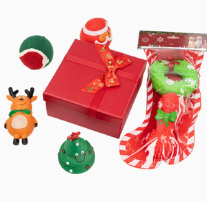 Juego de juguetes chirriantes navideños para perros, juguete interactivo festivo para mascotas, para perros pequeños y medianos, para jugar en interiores durante las fiestas - Product Image 6