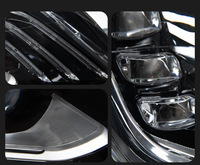 Ensemble de phares à LED DLW pour Mercedes Benz GLK 2013-2015, style Maybach, triple paupière avec lumière de démarrage bleue
