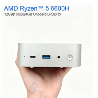 AMD Ryzen 5 6600H Mini Bilgisayar 12GB/16GB/24GB LPDDR5 M.2 SSD Mini PC WiFi 6 BT5.2 Üçlü 4K İş Ofis Çalışması Winds11 MQR5