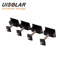 Pinces solaires de haute qualité, supports de fixation de pince moyenne en Aluminium personnalisés, support de montage de panneau solaire