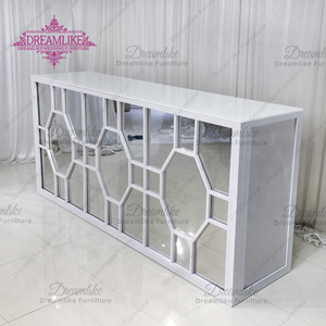 طاولة معدنية بيضاء حديثة فاخرة بتصميم متين للحفلات الخارجية للفنادق والشقق - Product Image 3