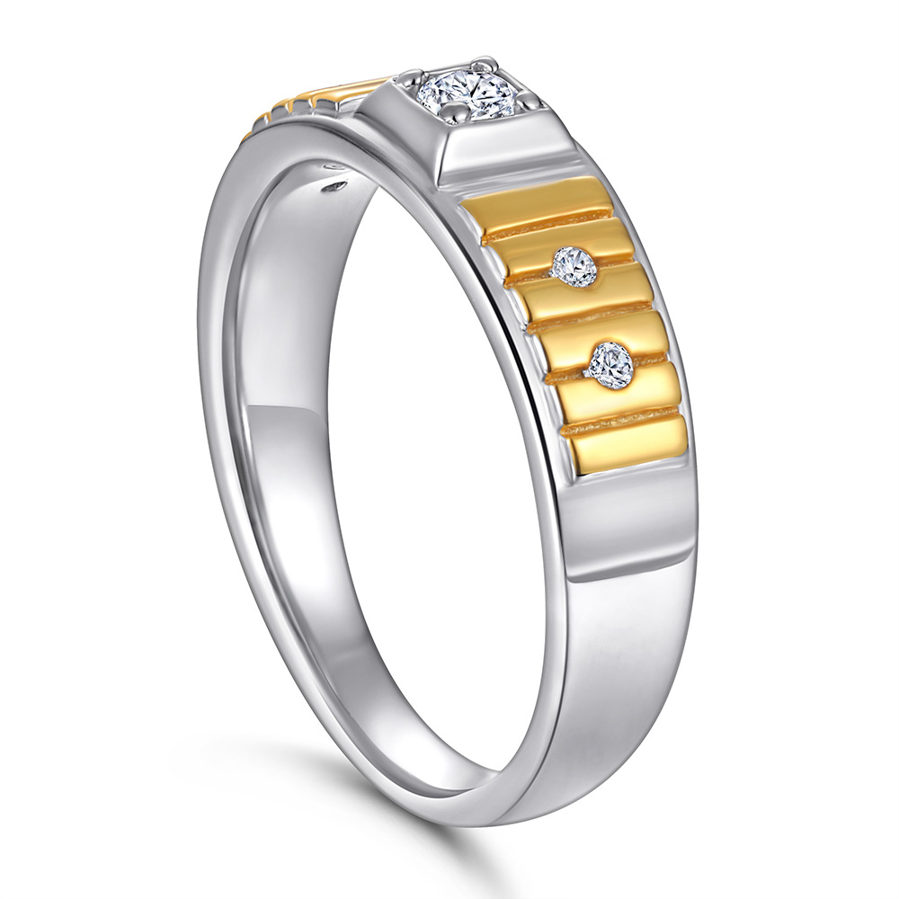 vvs moissanite 925 silver gold plated ring for men