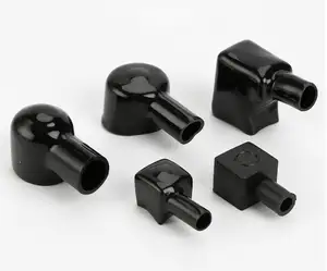 Black Smoking Pipe Shaped PVC Battery Terminal Insulating Covers Boots