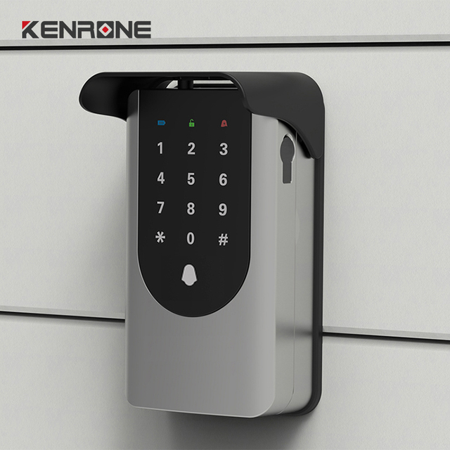 KENRONE Remote Open Key Lock Box Outdoor Portable Biometric Fingerprint Smart Electronic Locks Box
