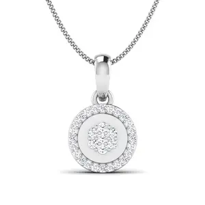 Pendentif en diamant de laboratoire plaqué or 14 carats, collier en argent sterling avec grappe de diamants, bijou porte-bonheur, cadeau de fiançailles pour les fêtes - Product Image 1