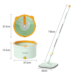 Fournitures de nettoyage pour serpillière, produits de nettoyage, Homettler, serpillière plate rotative à 360 degrés, outils de nettoyage, seau à serpillière - Product Image 6
