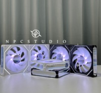 Ventilateurs de refroidissement silencieux en plastique LED 6PRO NPC pour boîtier PC, 120 mm Super ARGB Macho White Prism, connecteur 5V 3 broches pour CPU Gaming
