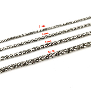 Cadena de Acero Inoxidable con Diseño de Keel de 3mm, 4mm, 5mm, Patrón Meander, Collar Unisex, Joyería, Regalo, Cadena para Suéter - Product Image 3