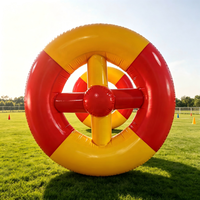 Rouleau géant gonflable pour jeu aquatique d'équipe sur pelouse, idéal pour la Journée sportive scolaire, équipement de jeu interactif pour entreprises