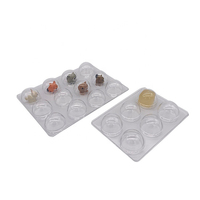 Plateau d'emballage en plastique de luxe personnalisé, boîte à bonbons au chocolat transparent, pour insertion de ruban