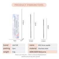 Kit d'outils d'extraction des points noirs et des boutons d'acné pour le visage, 2 pièces/ensemble