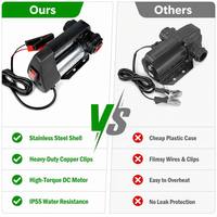 Pompe de transfert de carburant diesel, moteur DC 300W, 50L/min, 12V 24V, basse pression, pour machines agricoles, raccord rapide, câble de 2m, OEM