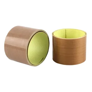 Ruban adhésif en fibre de verre enduit de PTFE jaune de 0,13 mm, 0,18 mm, 1 pouce, antiadhésif, pour gaz, avec papier de protection - Product Image 4