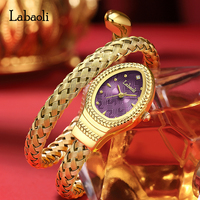LABAOLI LA865 Édition Luxe Léger Montre Tressée Multicouche pour Femme au Design Unique avec Ouverture Réglable