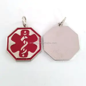 Factory Supply Engravable Customized Medical Alert Jewelry Tags Charms For Bracelet