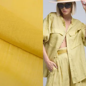 Plain dyed linen ramie washed for summer garment ramie anti wrinkle dress woven fabric thinner hemp fabric for clothing
