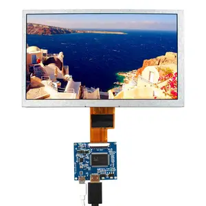 שילוט דיגיטלי ומציג לוח תצוגה lcd 8 "Zj080Na-08A 1024x600 lcd עם שלט קטן hd mi lcd