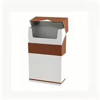 Boîtes d'emballage biodégradables pour cigarettes, personnalisées par le fabricant, impression couleur intégrale, carton rouge et blanc, estampage à chaud or et argent