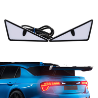 Vis de plaque d'immatriculation TCYATO avec LED, triangle avant, effet œil de démon, accessoires universels de décoration pour moto, phare