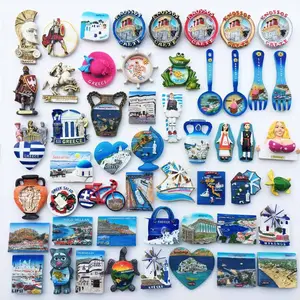 T1442 Multiple styles of small size tourist souvenir decorative crafts Greece Magnet refrigerator stickers