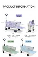 Chariot pliable haut de gamme, 180L, capacité de charge 350kg, double mode HDL et auvent. Idéal pour la famille, la randonnée et la plage. OEM/ODM disponible