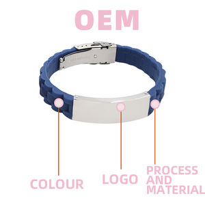 En iyi özelleştirilmiş elastik silikon bilekliği uzun vadeli hizmet spor kauçuk çekicilik bilekliği ve şık - Product Image 4