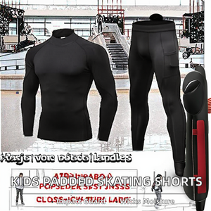 Pantalones Cortos de Patinaje para Niños, Doble Grosor, Transpirables, Elásticos, para Patinaje en Línea y sobre Hielo, Trajes de Compresión para Otoño - Product Image 2