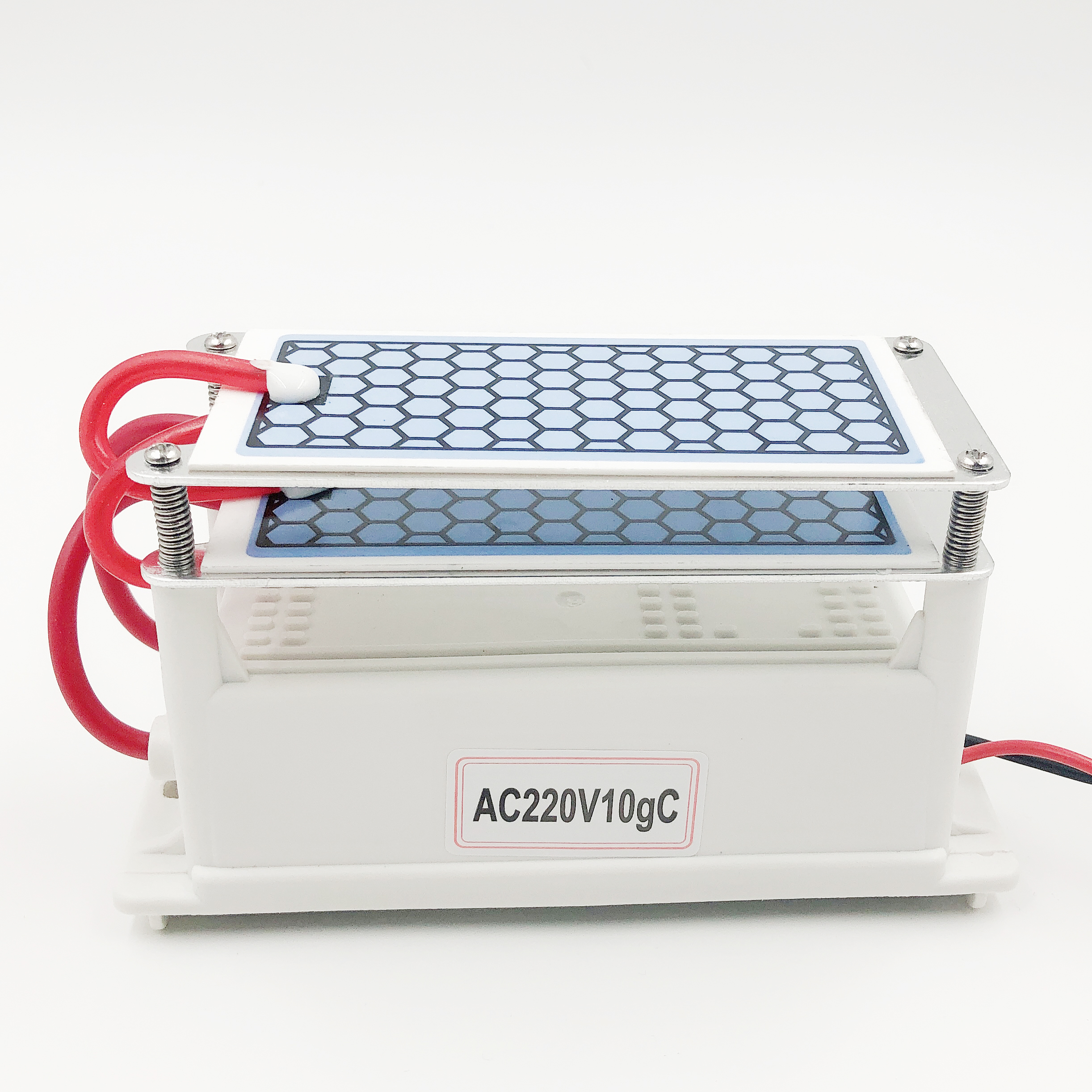 220V DIY генератор озона 10g с двойной керамический пластиной стиль длительный срок службы долговечность двойного листа для химического завода