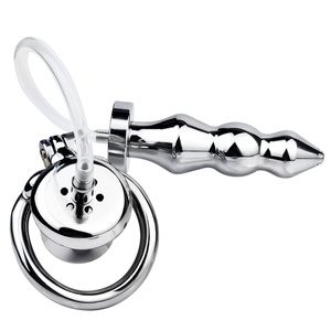 Jaula de Castidad Masculina FRRK con Catéter Uretral y Tapón Anal Metálico, Dispositivo de Bloqueo de Pene BDSM, Juguetes Sexuales - Product Image 3