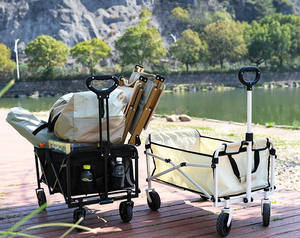 APO018 Carro Plegable Resistente de 100L de Gran Capacidad para Exteriores, Camping, Deportes, Playa, Jardín, con Ruedas - Product Image 3