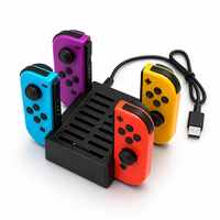 Base de charge 4-en-1 pour accessoires de jeu Nintendo Switch, capable de charger quatre manettes