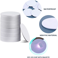 13.56MHz RFID petite carte 18mm diamètre ISO modèle pièce étiquettes étanche PVC blanc carte vierge 1K puce UHF Interface de Communication