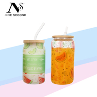 Mugs à Sublimation colorés et glacés, 16oz, pour conception de Souvenirs de bière, gobelets en verre, vente en gros, 1 pièce