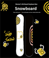 Snowboard pour femmes, hiver, noyau en bois de peuplier, écologique, surdimensionné, adapté à tous les terrains, panneau standard, vis en acier inoxydable renforcé