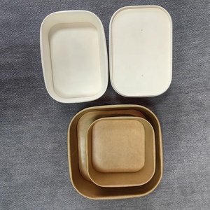 Tazones Rectangulares de Papel Kraft Impresos Personalizados, Recipientes Desechables para Llevar, Tapas Gruesas, Cajas de Embalaje para Comida Rápida, Cajas Mate - Product Image 2