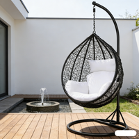 Chaise pliante en métal, chaise suspendue, balançoire en rotin, chaise à œufs double pour jardin, balançoire avec support pour enfant, balançoire intérieure en verre, chaise surdimensionnée