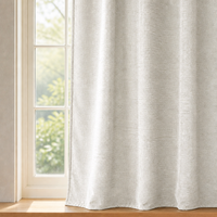 Rideau en chenille solide 390 GSM, 100 % polyester, occultant élevé, 52*84 pouces, différents styles de suspension, couleurs et tailles personnalisables