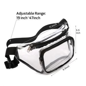 Custom Logo Printing Waterproof Transparent <b>Clear</b> Pvc Stadium Approved Fanny Pack Waist <b>Bag</b> - Product Image 3