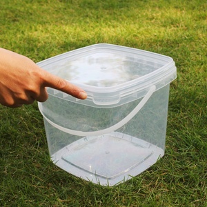 Seau en plastique transparent de haute qualité, écologique, durable, de qualité alimentaire, adapté aux produits marinés, au kimchi, au lait, à la crème glacée - Product Image 3