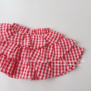 <span class=keywords><strong>Gonna</strong></span> a balze a quadri <span class=keywords><strong>rossa</strong></span> per bambina, collezione Estate 2026 - Product Image 2