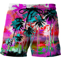 Shorts de bain pour hommes en maille extensible respirante de grande taille avec logo personnalisé, taille élastique, spandex/polyester