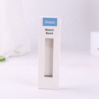 Boîte d'emballage en papier ivoire recyclable personnalisée avec vitrine de stratification mate brillante pour présentation de cadeaux